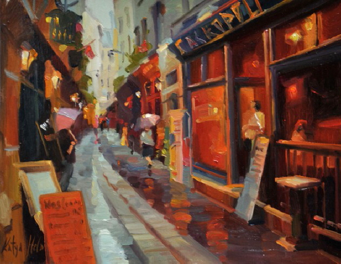 Rain at Lunch Time, Latin Quarter. 2008