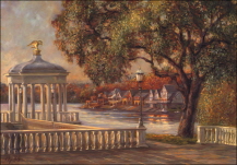 Sunset at Boathouse Row, Philadelphia. 2004
